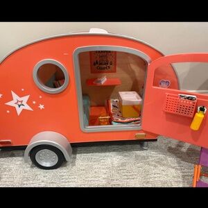 American girl doll Orange Camper with Accessories